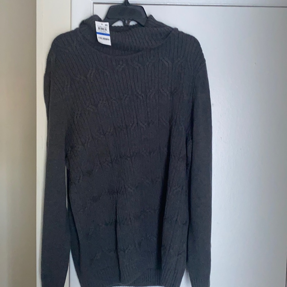 Grey Turtleneck Sweater